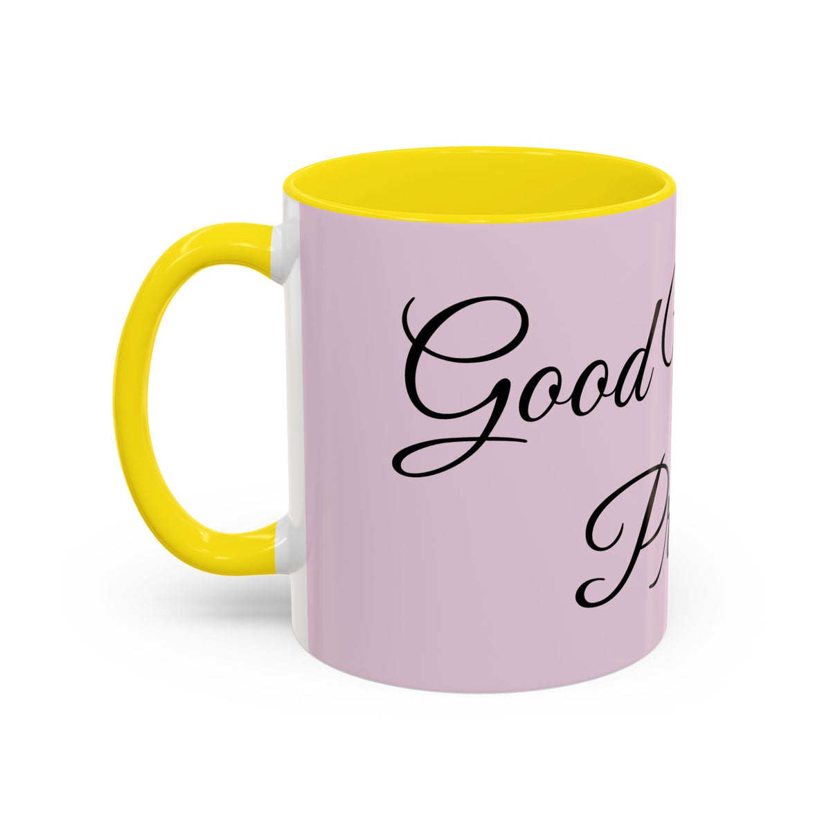 Good Morning Princess Accent Coffee Mug — Pink Script 11/15oz